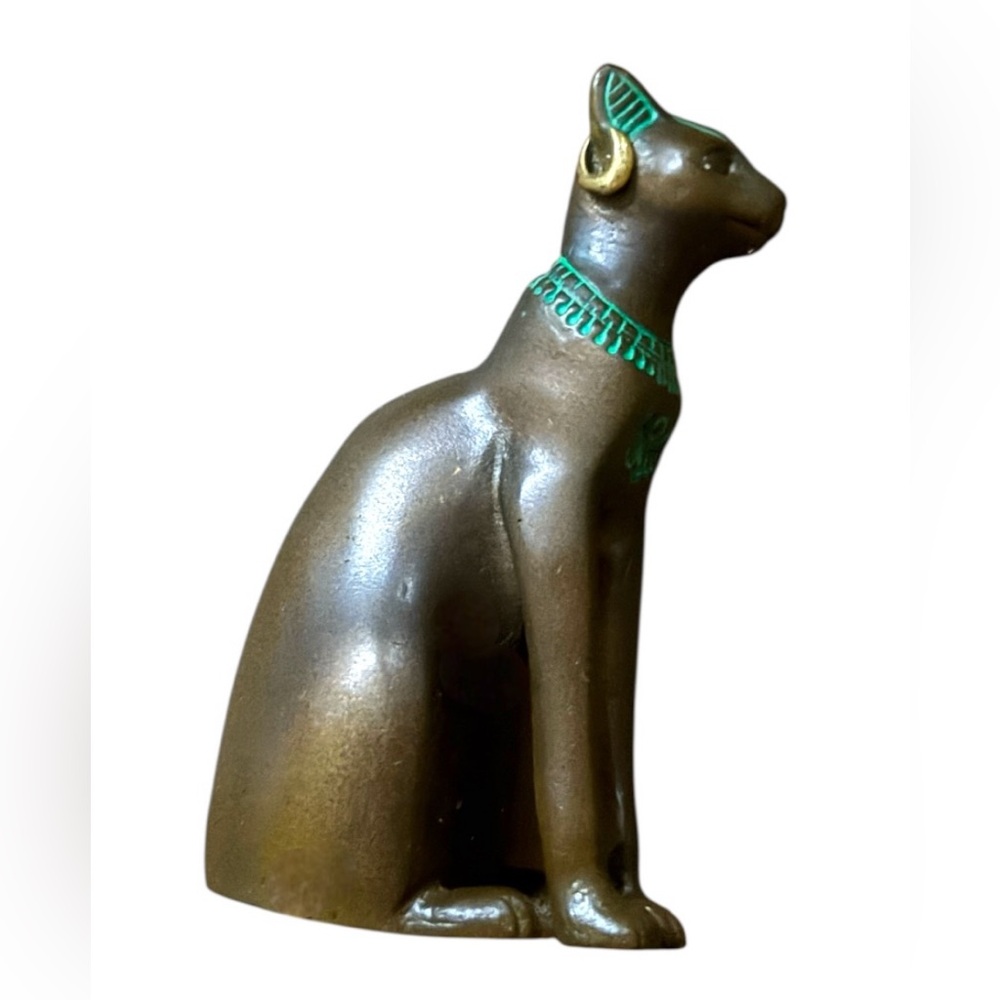 Egyptian bronze Franklin Mint curio cabinet figurine Egyptian-Bronze
